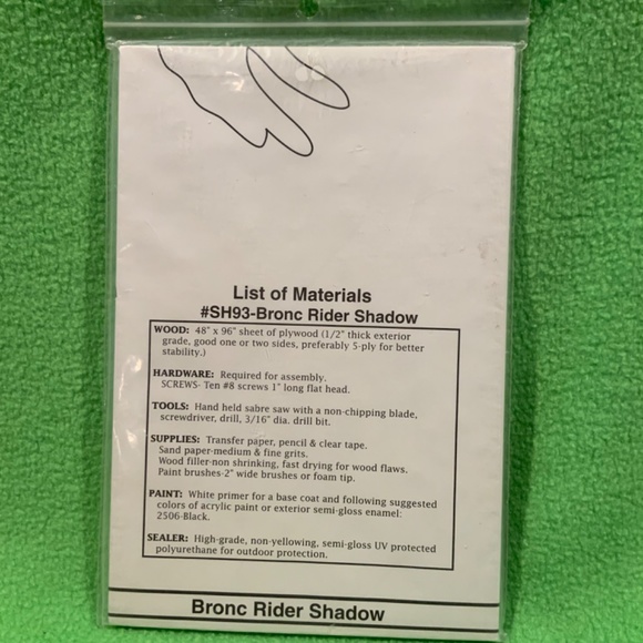 Full Size Woodcraft Pattern Bronc Rider NWT - Picture 2 of 2